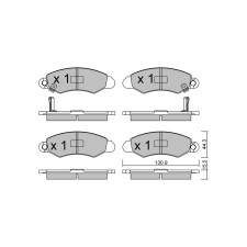 Pastillas de freno delanteras GT2i Club para SUZUKI Swift II Sedan (AH, AJ) 1.3 (SF 413) 86cv 1989-03-01-2001-05-01