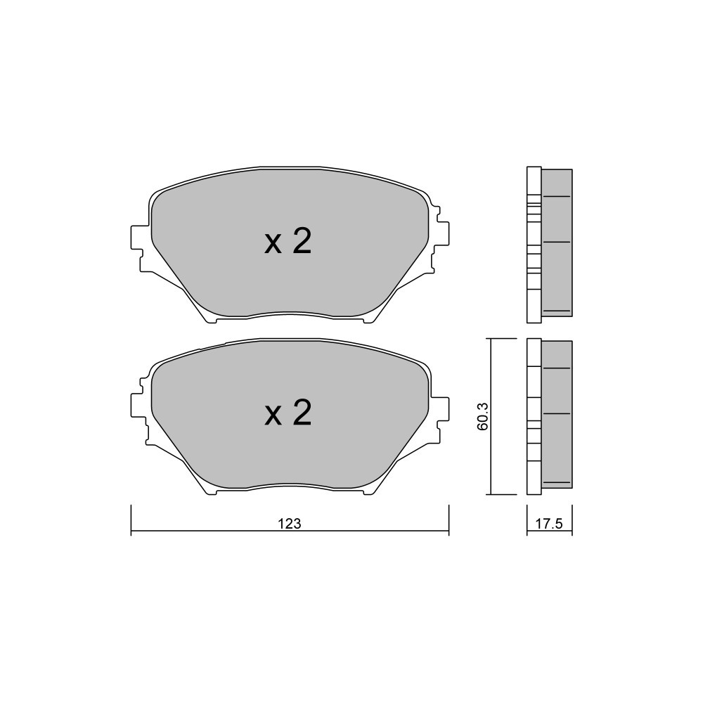 Pastillas de freno delanteras GT2i Club para TOYOTA Rav 4 II (_A2_) 2.0 4WD (ACA21, ACA20) 150cv 2000-05-01-2005-11-01Array
