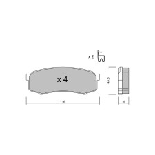 Pastillas de freno traseras GT2i Club para TOYOTA 4 Runner V (_N28_) 4.5 4WD (FZJ80_) 293cv 2009-08-01-