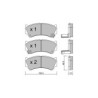 Pastilhas de travão dianteiras GT2i Club para SUZUKI Baleno I (EG) 1.8 GTX (SY418) 122hp 1995-03-01-2009-12-01