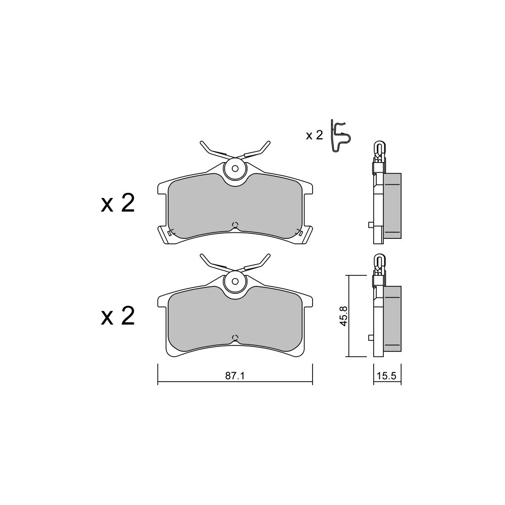 Pastillas de freno traseras GT2i Club para TOYOTA Avensis I Liftback (_T22_) 2.0 VVTi (AZT250_) 155cv 1997-09-01-2003-02-01Array