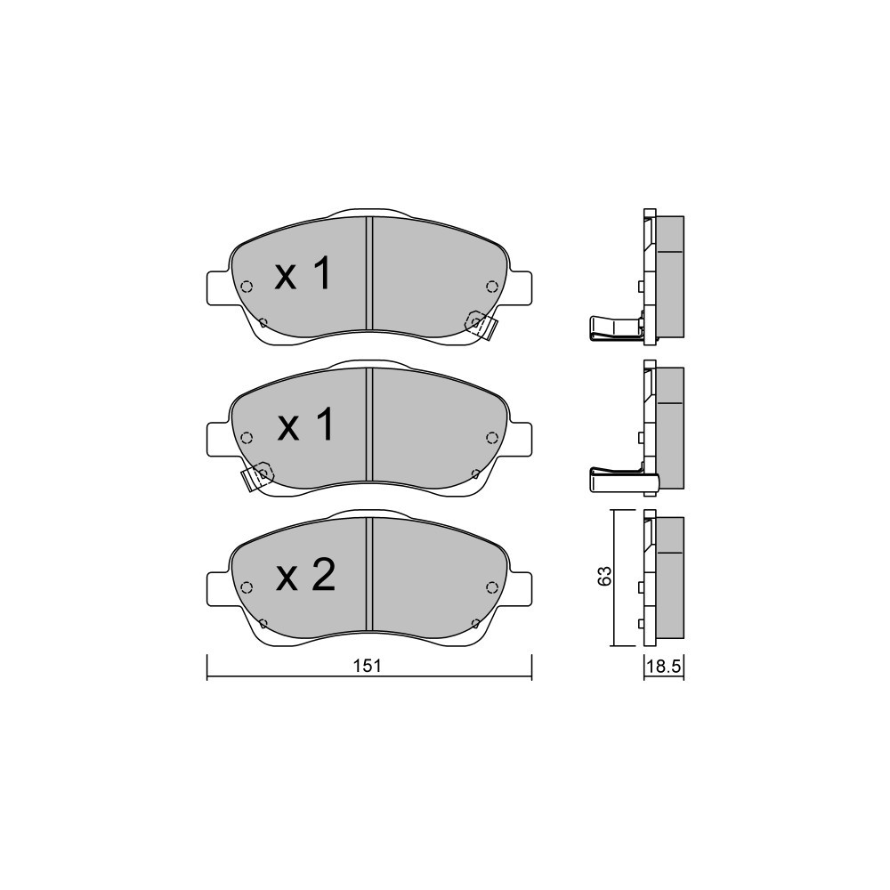 Pastilhas de travão dianteiras GT2i Club para TOYOTA Avensis II (_T25_) 2.2 D-CAT (ADT251_) 177hp 2003-03-01-2008-11-01Array