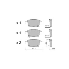 Pastillas de freno traseras GT2i Club para TOYOTA Avensis II SW (_T25_) 3.5 (GSR50_) 275cv 2003-04-01-2008-11-01