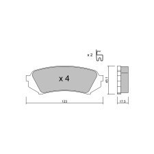 Pastillas de freno traseras GT2i Club para LEXUS LX II (UZJ100) 470 (UZJ100_) 275cv 1998-05-01-2008-03-01
