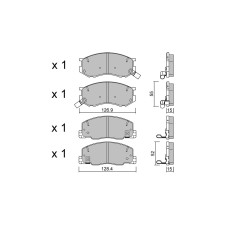 Pastilhas de travão dianteiras GT2i Club para TOYOTA Previa I (_R1_, _R2_)/ Estima / Tarago 3.0 244hp 1990-01-01-2000-08-01