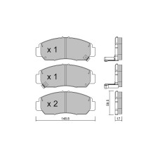 Pastillas de freno delanteras GT2i Club para HONDA Accord VII Coupe (CM) 3.0 V6 (CM7) 245cv 2003-07-01-