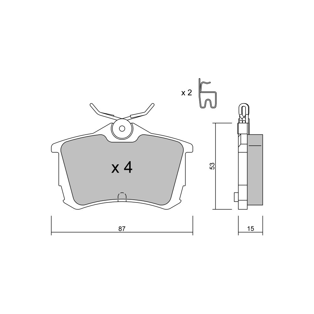 Pastillas de freno traseras GT2i Club para HONDA Accord VII Coupe (CM) 3.0 V6 (CM7) 245cv 2003-07-01-Array