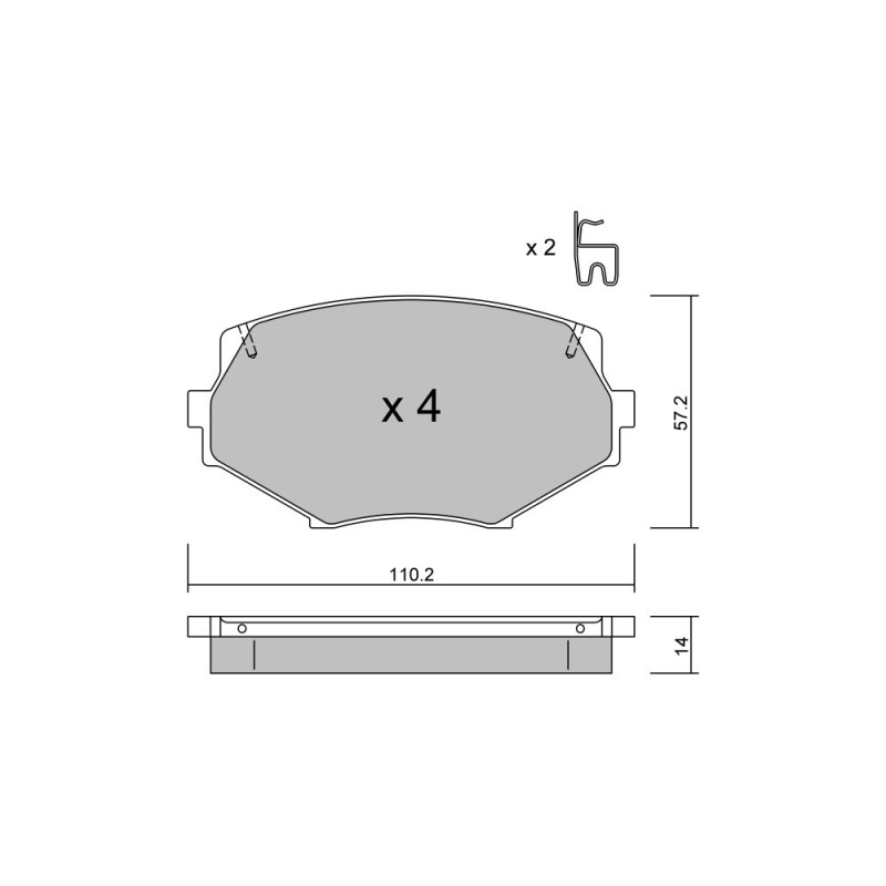 Pastilhas de travão dianteiras GT2i Club para MAZDA MX-5 II (NB) 1.6i 16V, 1.8i 16V 1998-05 - Pinças de travão SumitomoArray