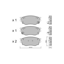 Pastilhas de travão dianteiras GT2i Club para MAZDA 6 I SW (GY) / Atenza 2.0 142hp 2002-01-01-2008-02-01