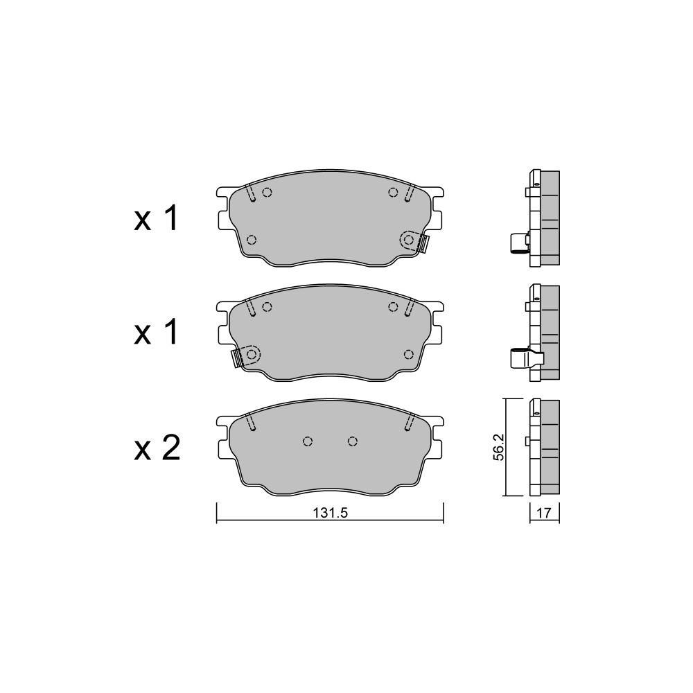 Pastillas de freno delanteras GT2i Club para MAZDA 6 I SW (GY) / Atenza 2.0 142cv 2002-01-01-2008-02-01Array
