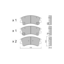 Pastillas de freno delanteras GT2i Club para MAZDA 6 I Hatchback (GG) / Atenza 2.3 278cv 2002-08-01-2007-12-01