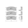 Pastilhas de travão traseiras GT2i Club para MAZDA MPV I (LV) 3.0 i V6 (LV10, LV12, LV521, LV321) 154hp 1988-09-01-1999-09-01