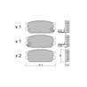 Pastilhas de travão traseiras GT2i Club para MITSUBISHI Sigma IV SW (F0_W) 3.0 V6 (K96W) 177bhp 1992-06-01-1996-10-01
