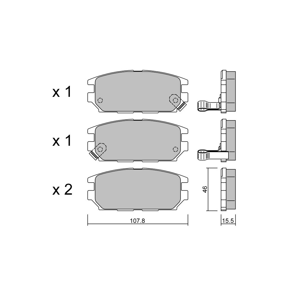 Pastillas de freno traseras GT2i Club para MITSUBISHI Sigma IV SW (F0_W) 3.0 V6 (K96W) 177cv 1992-06-01-1996-10-01Array