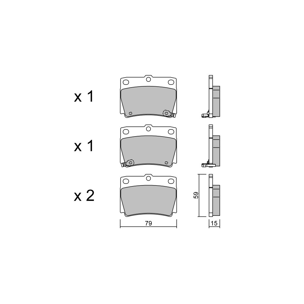 Pastilhas de travão traseiras GT2i Club para MITSUBISHI Pajero Sport I (K7_, K9_)/ Challenger 3.8 GDi 233hp 1996-09-01-Array
