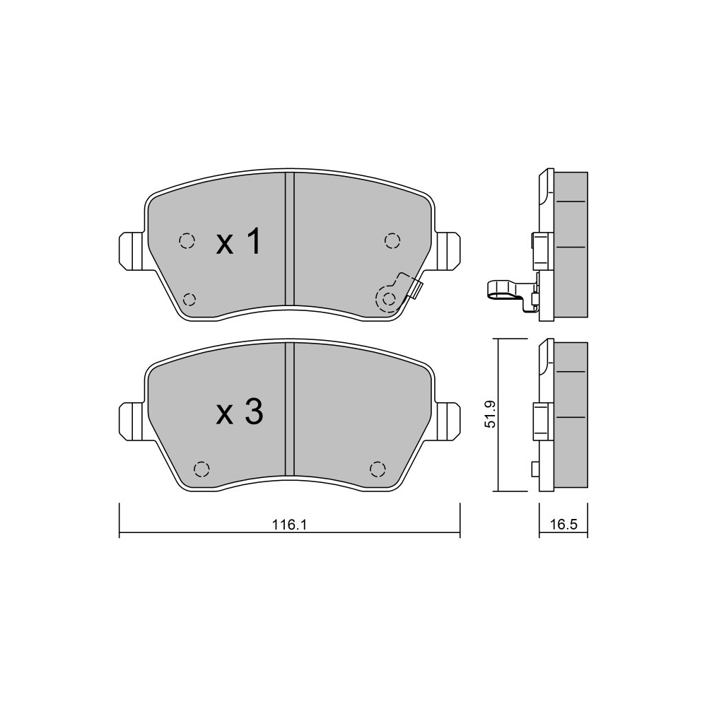 Pastillas de freno delanteras GT2i Club para SUZUKI Swift III (MZ, EZ) 1.6 (RS 416) 126cv 2005-02-01-Array