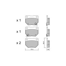 Pastillas de freno traseras GT2i Club para SUBARU Impreza (GE-GH-GR-GV) 2.0i 16V T 4wd WRX 08-14 - Pinzas de freno Sumitomo