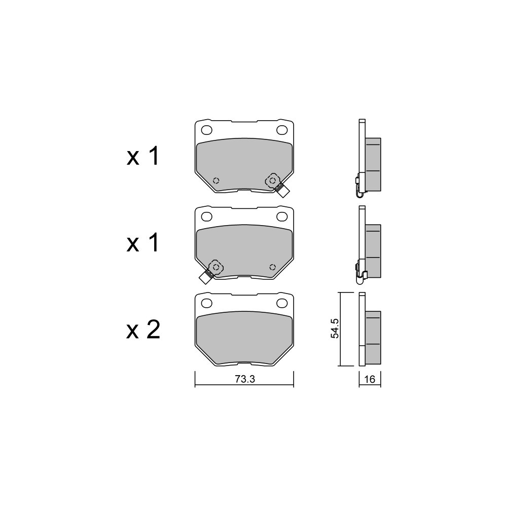 Pastillas de freno traseras GT2i Club para SUBARU Impreza (GE-GH-GR-GV) 2.0i 16V T 4wd WRX 08-14 - Pinzas de freno SumitomoArray