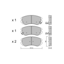Pastillas de freno delanteras GT2i Club para KIA Magentis II (MG)/ Lotze 2.7 V6 194cv 2005-10-01-2010-12-01