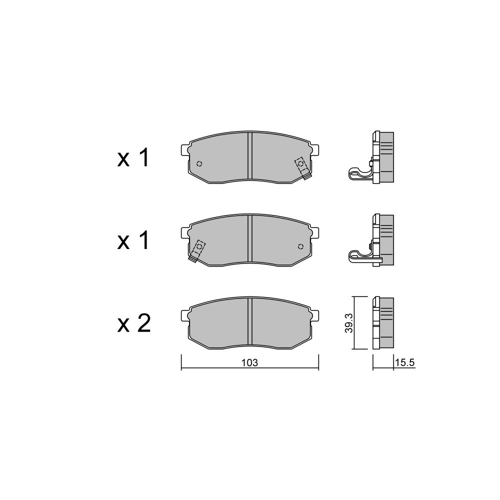 Pastillas de freno traseras GT2i Club para HYUNDAI Galloper II (JK-01) 2.0 139cv 1997-02-01-2003-12-01Array