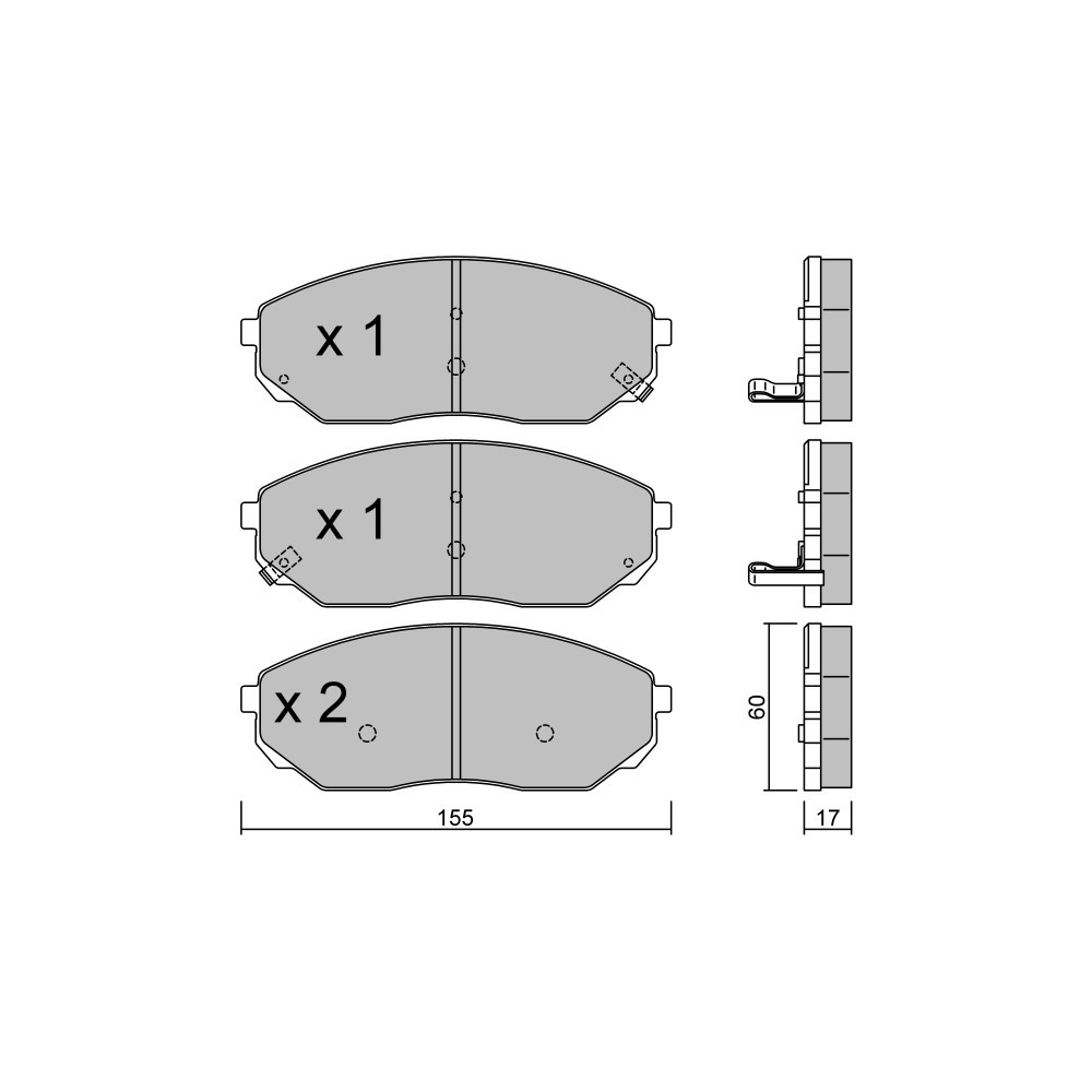 Pastilhas de travão dianteiras GT2i Club para KIA Sorento I (JC) 3.8 4WD 267bhp 2002-08-01-Array