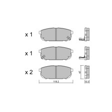 Pastilhas de travão traseiras GT2i Club para KIA Sorento I (JC) 3.8 4WD 267bhp 2002-08-01-