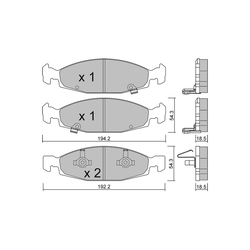 Pastilhas de travão dianteiras GT2i Club para JEEP Grand Cherokee II (WJ, WG) 4.7 V8 4x4 223hp 1998-09-01-2005-09-01Array