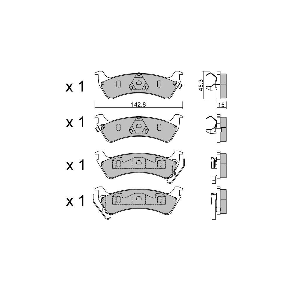 Pastillas de freno traseras GT2i Club para JEEP Grand Cherokee I (ZJ) 5.2 i 4x4 (ZJ) 215cv 1991-09-01-1999-04-01Array