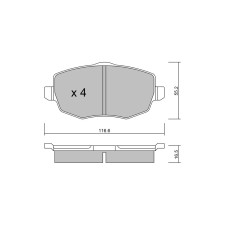 Pastilhas de travão dianteiras GT2i Club para LANCIA Ypsilon I (843_) 1.4 16V 96hp 2003-10-01-2011-12-01