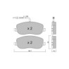 Pastilhas de travão dianteiras GT2i Club para PEUGEOT 807 (E) 2.0 HDi 164cv 2002-06-01-
