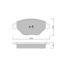 Pastilhas de travão dianteiras GT2i Club para RENAULT Megane II Sedan (LM0/1_) 1.6 16V 111hp 2003-08-01-