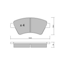 Pastilhas de travão dianteiras GT2i Club para RENAULT Grand Scenic II (JM0/1_) 2.0 164hp 2004-04-01-