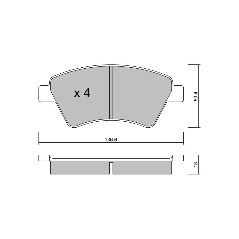 Pastilhas de travão dianteiras GT2i Club para RENAULT Grand Scenic II (JM0/1_) 2.0 164hp 2004-04-01-Array
