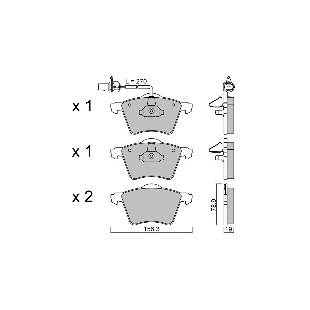 Pastilhas de travão dianteiras GT2i Club para VOLKSWAGEN Sharan I (7M8, 7M9, 7M6) 1.8 T 20V 150hp 1995-09-01-Array