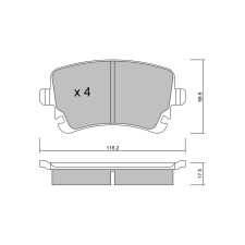 Pastillas de freno traseras GT2i Club para AUDI A6 III Avant (4F5, C6) RS6 quattro 580cv 2004-11-01-2011-08-01