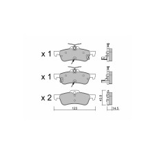 Pastillas de freno traseras GT2i Club para HONDA Civic IX Tourer (FK) 2.0 i-VTEC Type R (FK2) 310cv 2014-01-01-2016-12-01