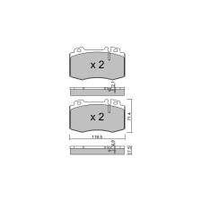Pastillas de freno delanteras GT2i Club para MERCEDES BENZ CLK (209) 320 CDi, 500 V8, 55 AMG 2002-10 - Pinzas de freno Brembo