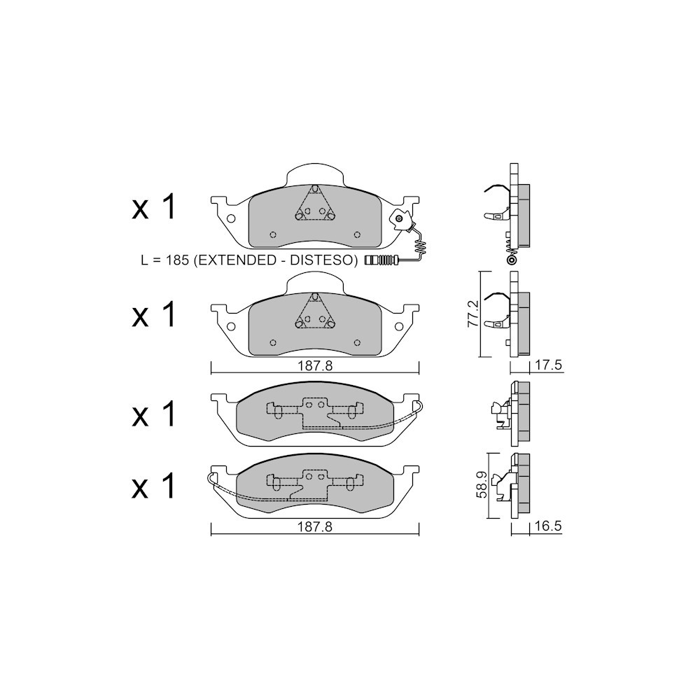 Pastillas de freno delanteras GT2i Club para MERCEDES BENZ Classe M I (W163) ML 320 (163.154) 218cv 1998-02-01-2005-06-01Array