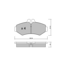 Pastillas de freno traseras GT2i Club para MERCEDES BENZ Classe G II (W461) G 55 AMG (463.270, 463.271) 508cv 1989-09-01-