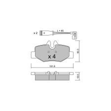 Pastilhas de travão traseiras GT2i Club para MERCEDES BENZ Viano (W639) 3.5 (639.811, 639.813, 639.815) 259bhp 2003-09-01-