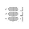 Pastilhas de travão dianteiras GT2i Club para HONDA Civic X Hatchback (FC_, FK) 2.0 (RD4) 150hp 2016-09-01-01-