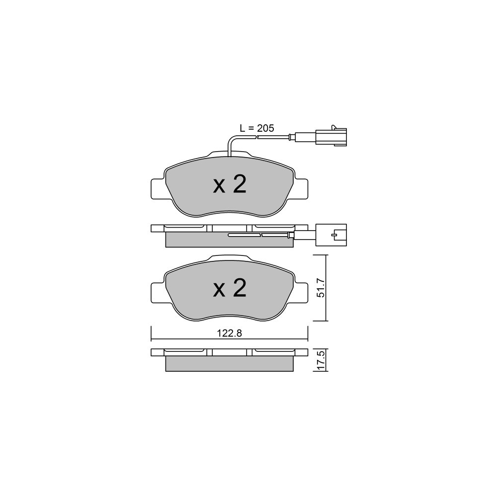 Pastillas de freno delanteras GT2i Club para FORD Ka II (RU8) 2.0 VTR 141cv 2008-02-01-Array