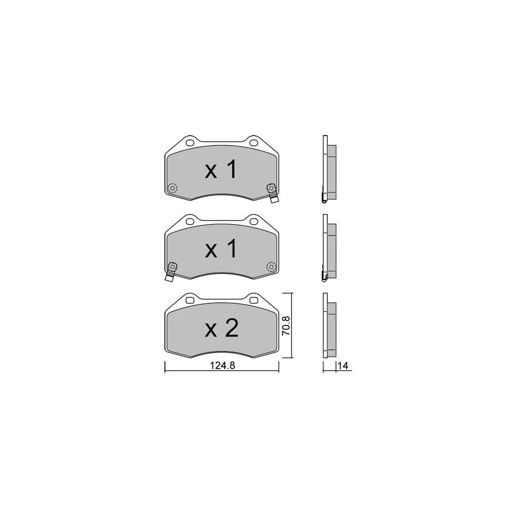 Pastilhas de travão dianteiras GT2i Club para OPEL Corsa E (X15) 3.2 251hp 2014-09-01-01-Array