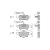 Pastillas de freno traseras GT2i Club para VOLKSWAGEN Touareg I (7LA, 7L6, 7L7) 3.7 quattro 281cv 2002-10-01-2010-05-01