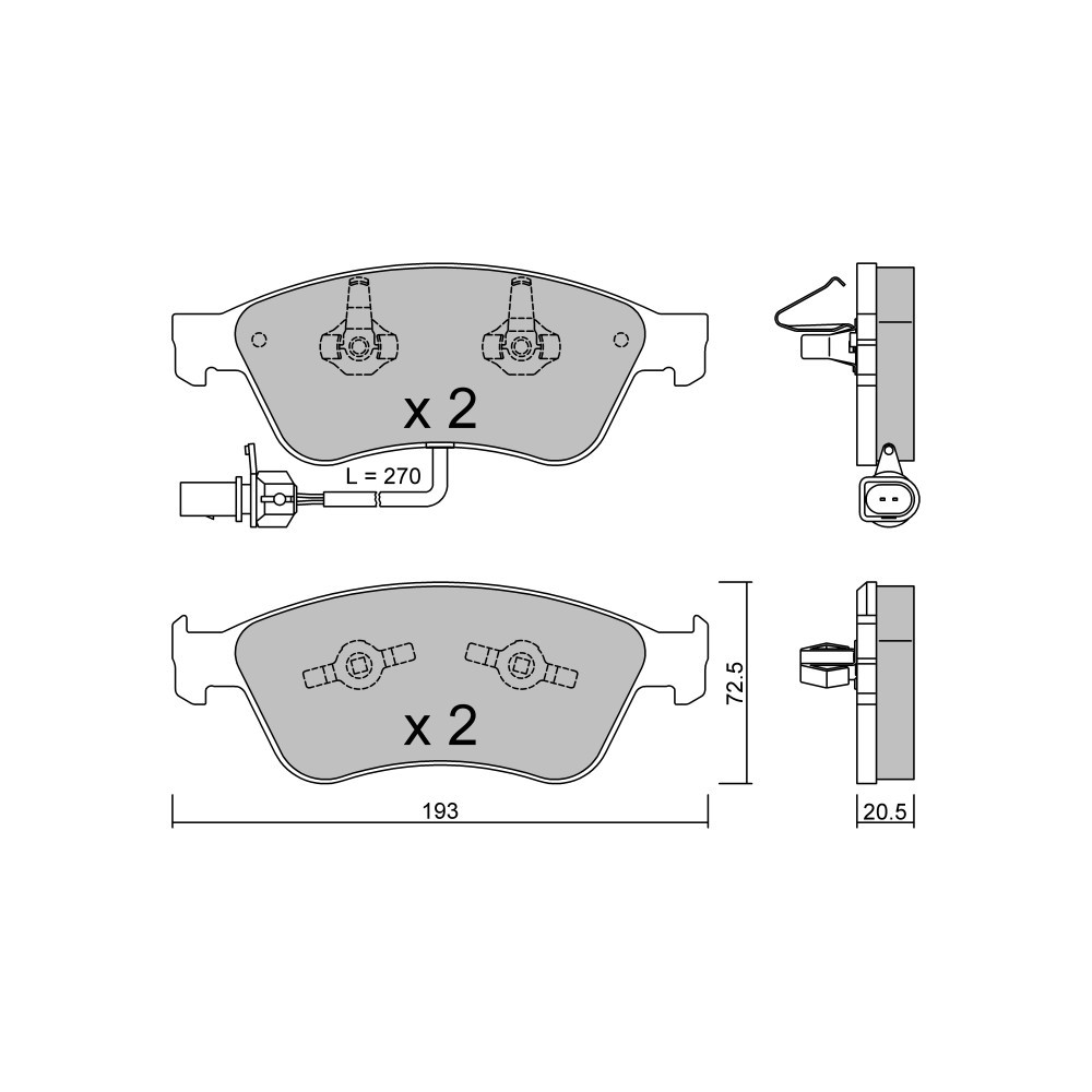 Pastilhas de travão dianteiras GT2i Club para AUDI A8 II (4E2, 4E8, D3) S8 quattro 451hp 2002-10-01-2010-07-01Array