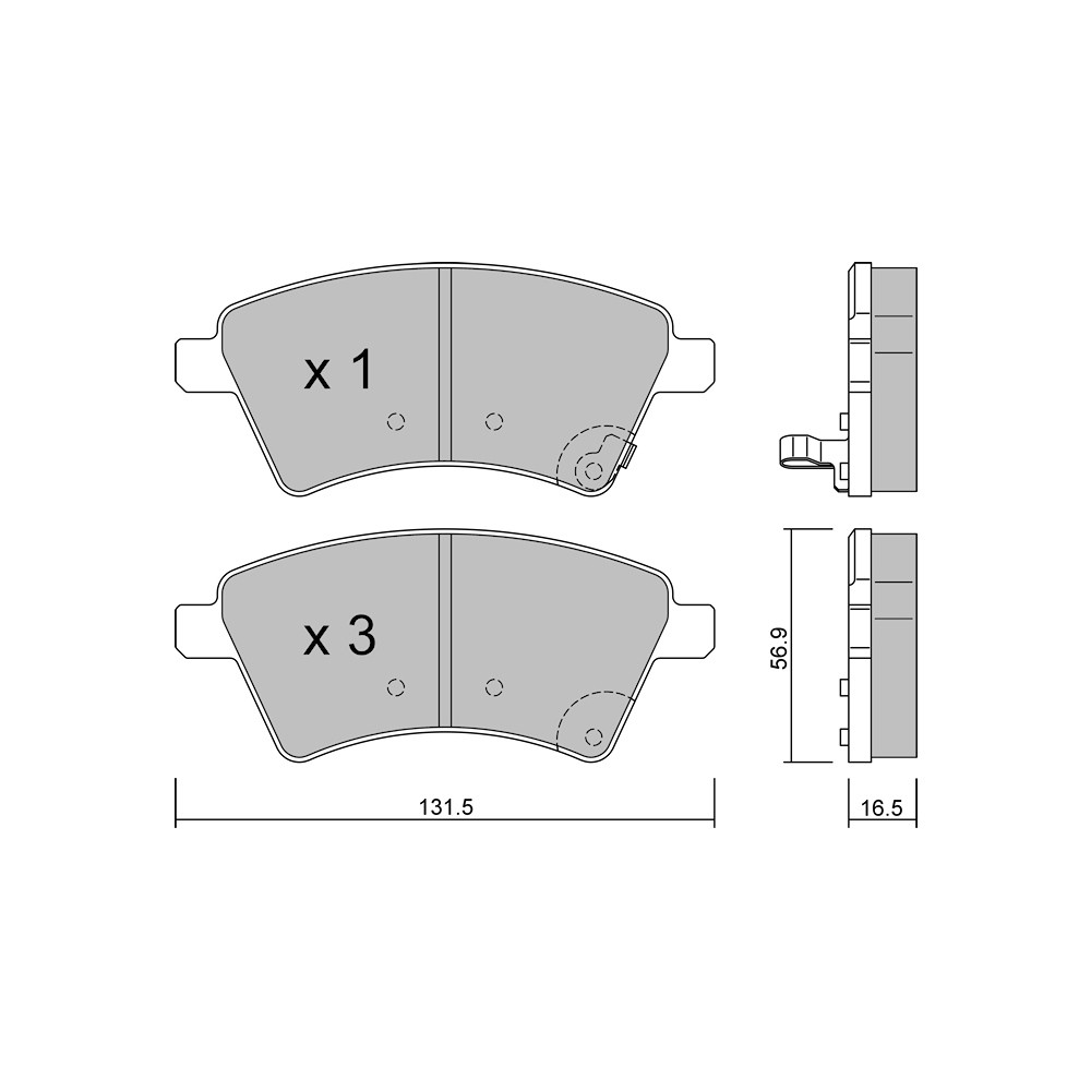 Pastilhas de travão dianteiras GT2i Club para FIAT Sedici (FY_, 189_) 1.9 JTS (939AXA1B) 161hp 2006-06-01-2014-10-01Array