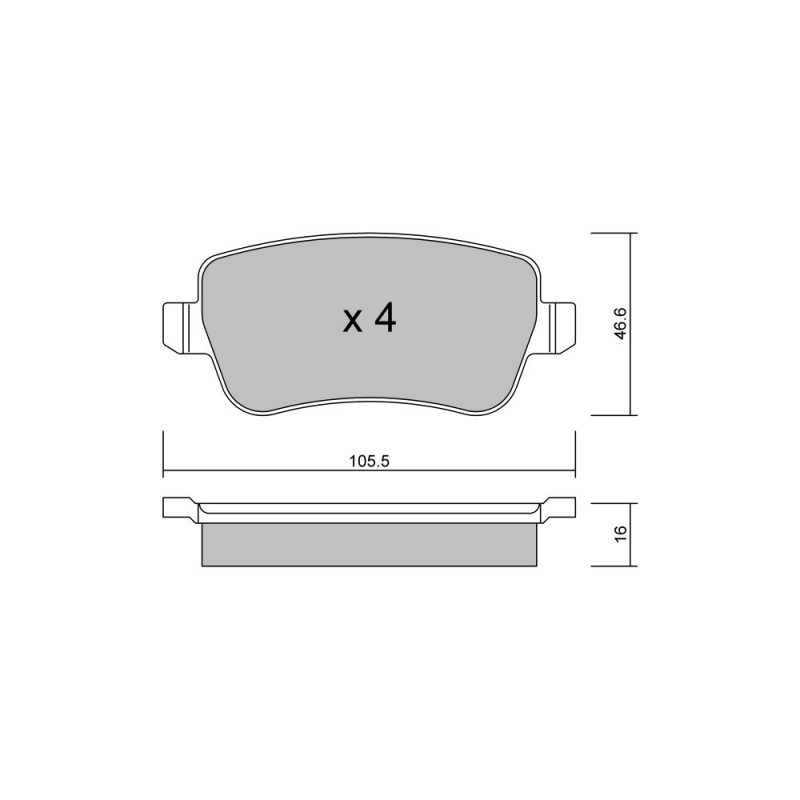 Pastillas de freno traseras GT2i Club para FIAT Croma II (194_) 2.4 D Multijet 200cv 2005-06-01-2011-12-01Array