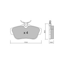 Pastilhas de travão traseiras GT2i Club para PEUGEOT Expert Tepee (VF3X_) 3.6 4WD 286hp 2007-01-01-