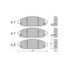 Pastilhas de travão dianteiras GT2i Club para JEEP Grand Cherokee III (WH, WK) 5.7 V8 4x4 366hp 2004-10-01-2011-10-01