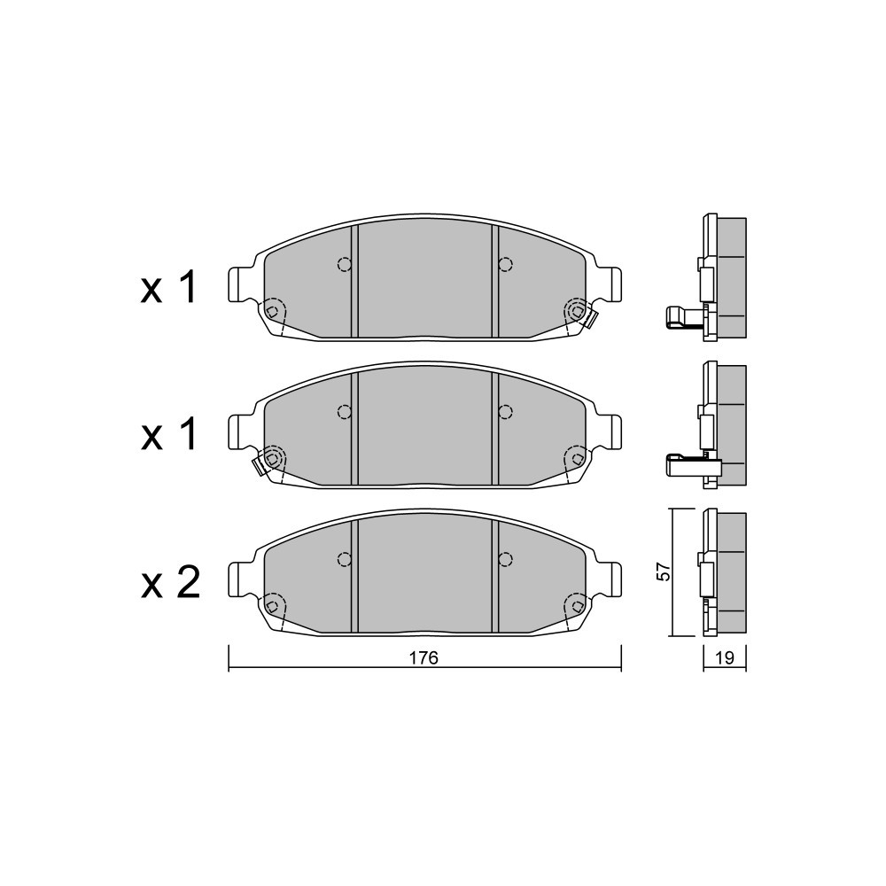 Pastilhas de travão dianteiras GT2i Club para JEEP Grand Cherokee III (WH, WK) 5.7 V8 4x4 366hp 2004-10-01-2011-10-01Array